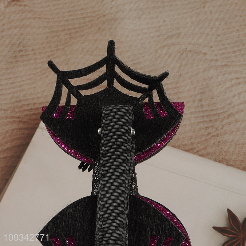 Hot sale Halloween glitter bow hair clip
