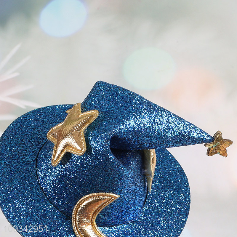 Top quality halloween witch hat clip hair accessories