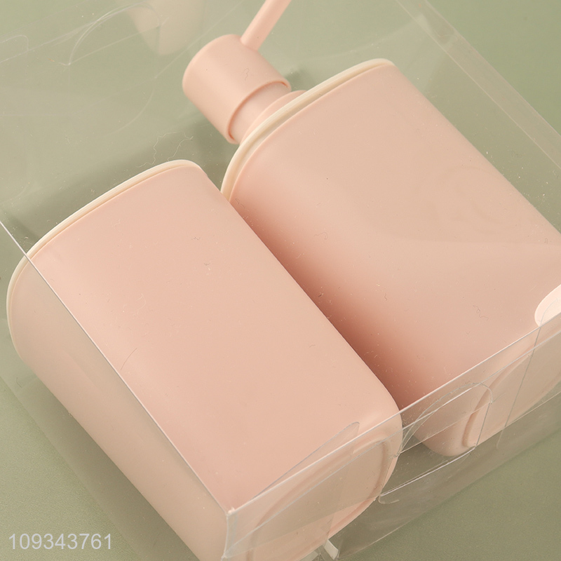 Good selling multicolor liquid soap bottle toothbrush holder set