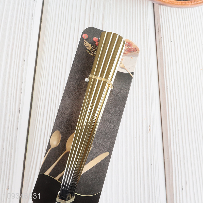 Factory price 6pcs golden stainless steel cutlery fork