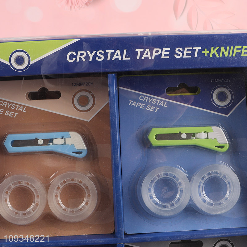 Hot sale school office adhesive tape with art knife