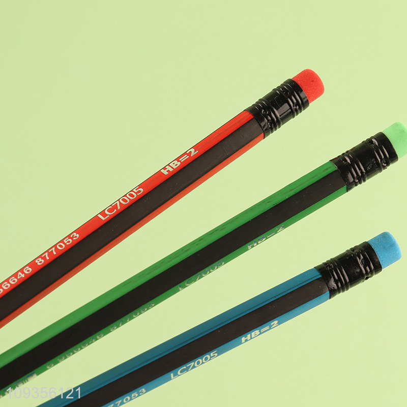 Best quality 12pcs students stationery HB pencils set