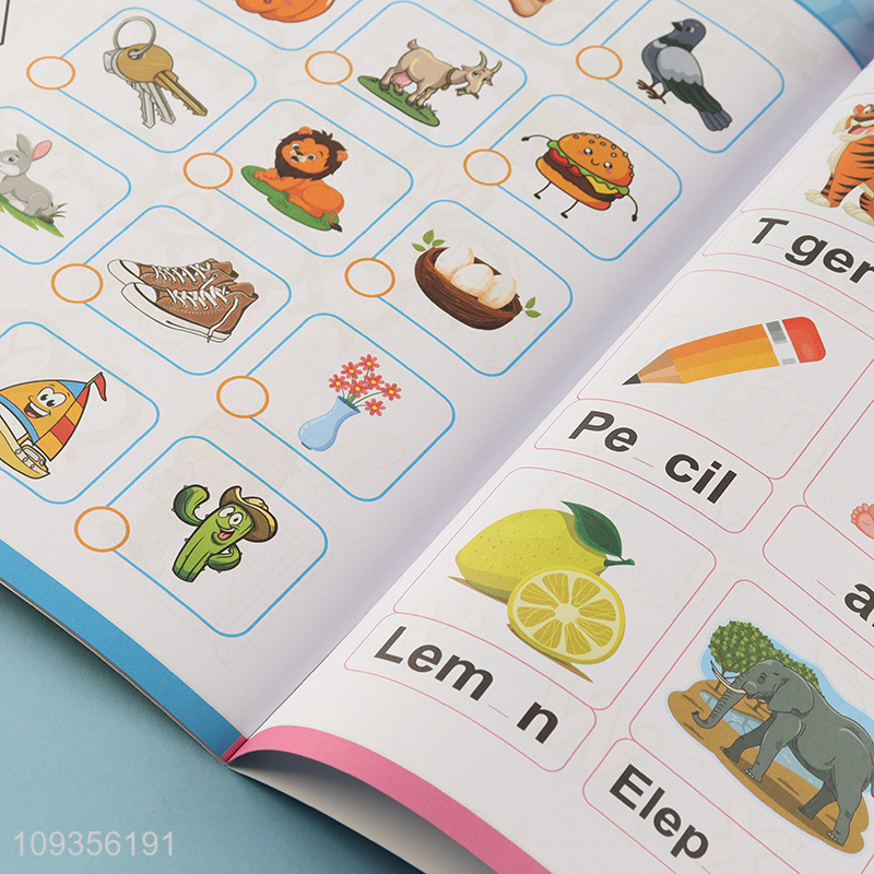 China supplier 24pages children English letter learning book