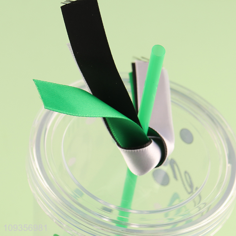 Top sale plastic water cup straw cup wholesale