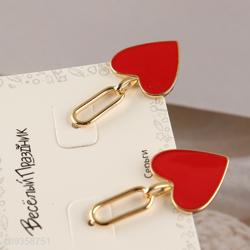 China wholesale heart pendant fashion jewelry earrings