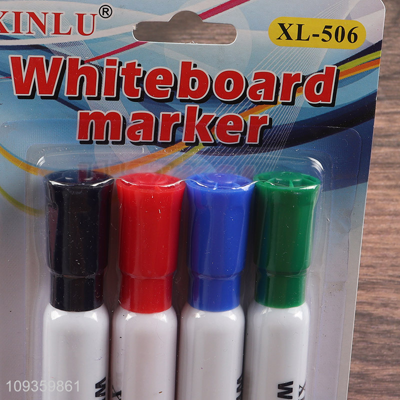 Factory supply 4pcs school office white board marker
