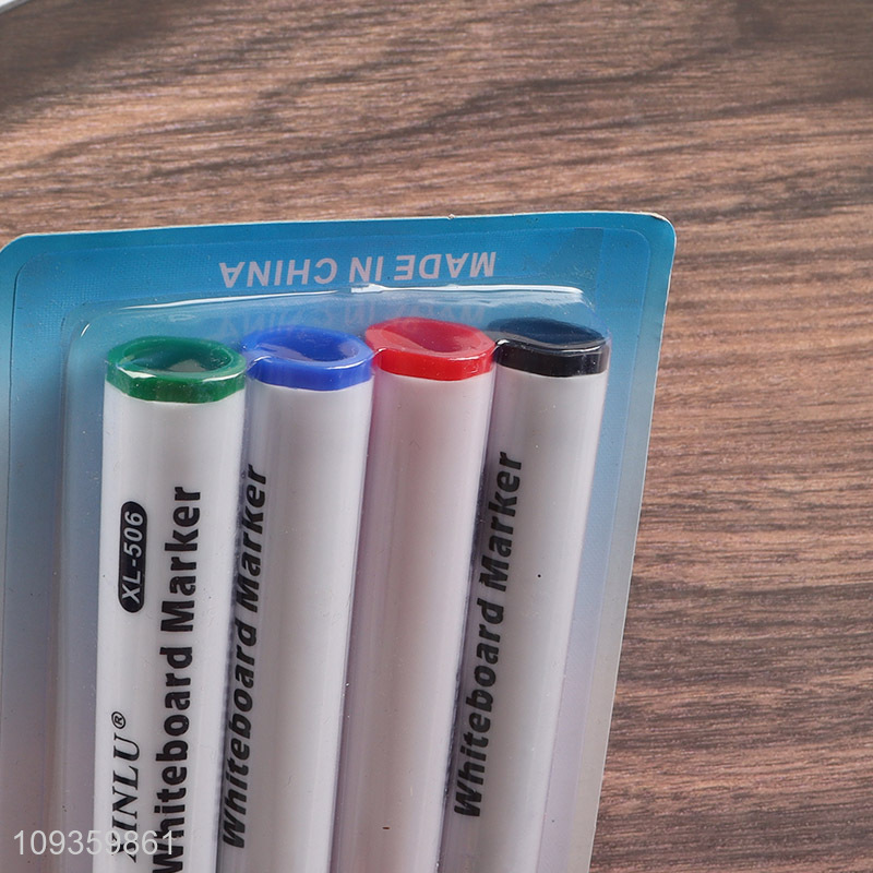 Factory supply 4pcs school office white board marker