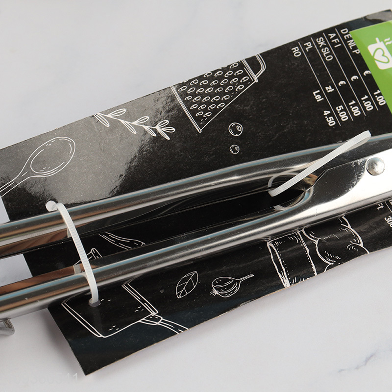 Low price stainless steel food tongs food clips
