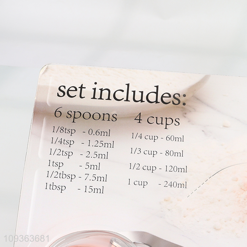China products 10pcs stainless steel kitchen measuring set