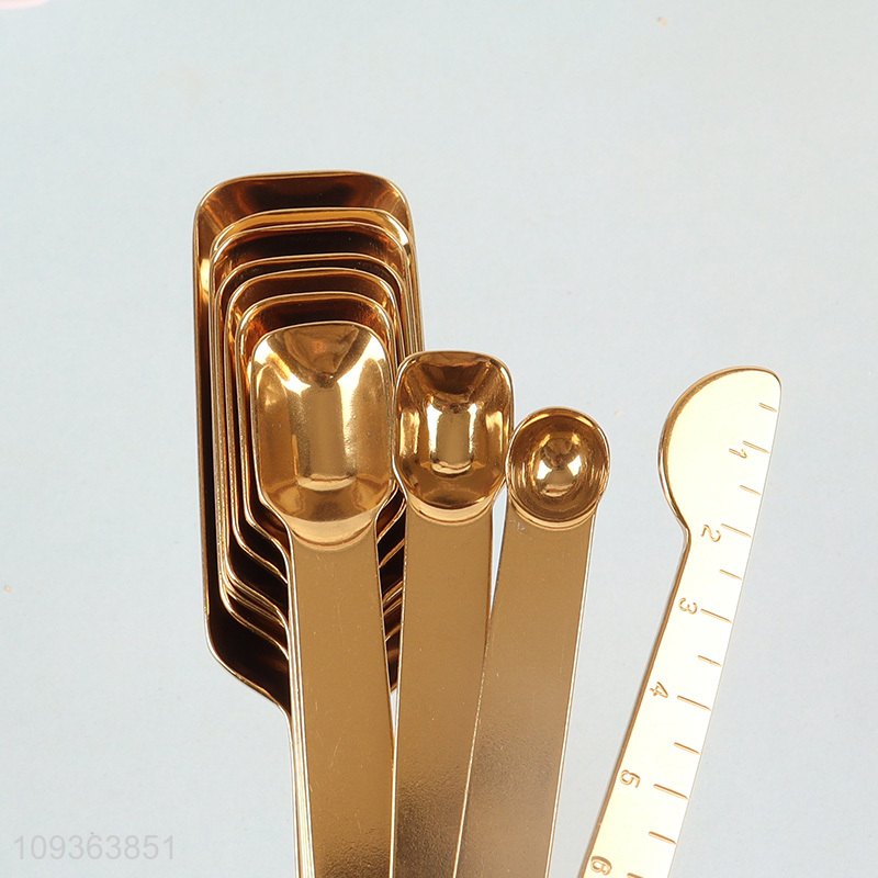 Good selling 10-piece golden measuring spoons set