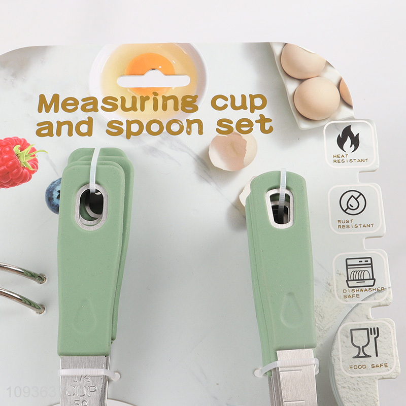 Low price stainless steel 12-piece measuring cups & spoons set