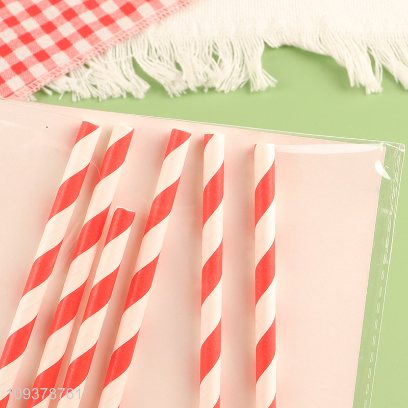 Top quality paper straw drinking straw with strawberry card