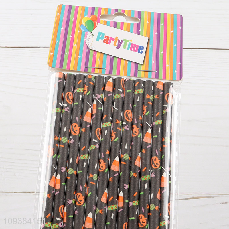 Good sale Halloween disposable straw paper straw