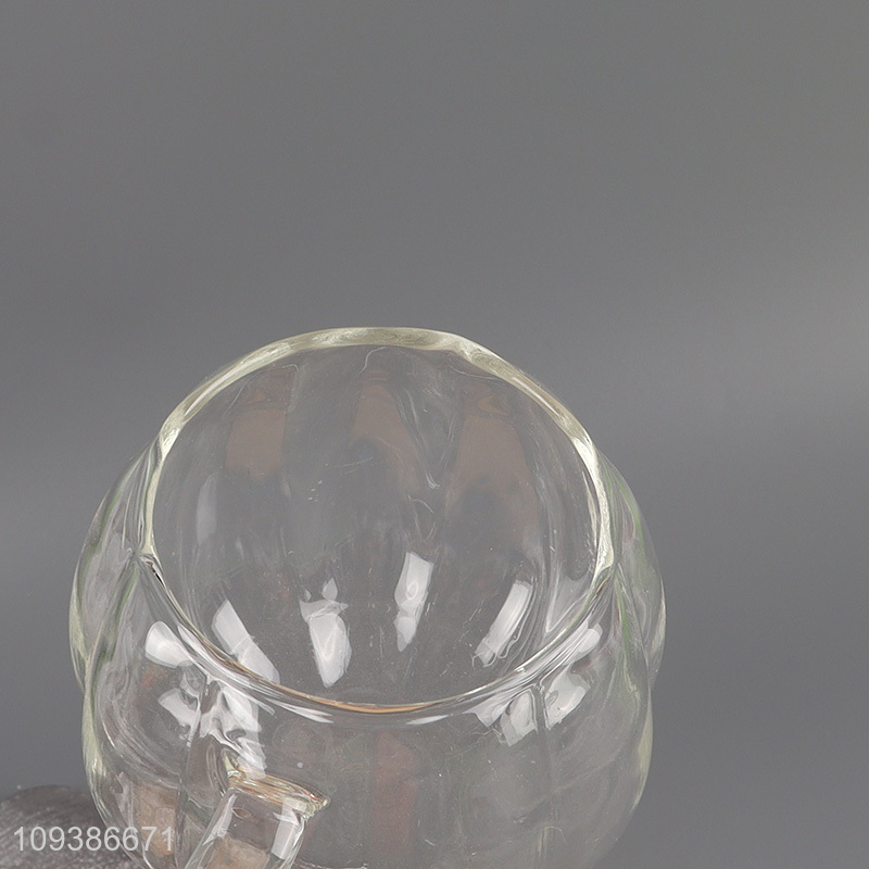 China wholesale pumpkin shape glass water cup