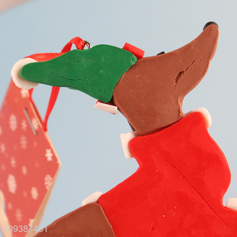 Top sale Christmas decoration sausage dog hanging ornament