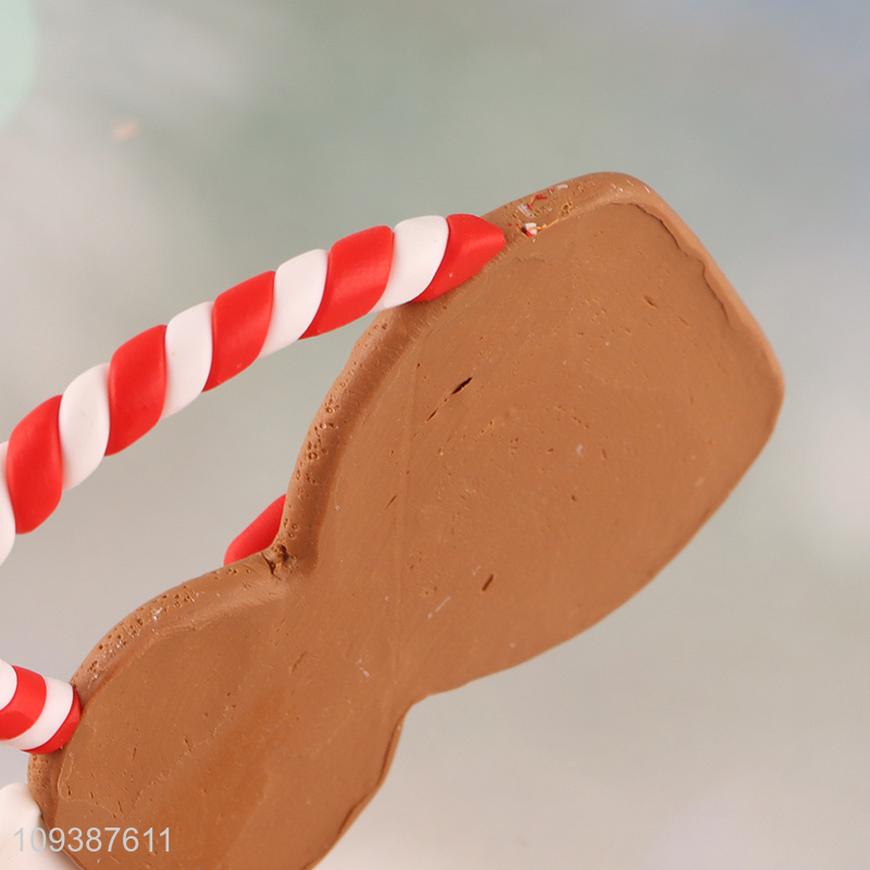 Best quality gingerbread man shape Christmas hanging ornament