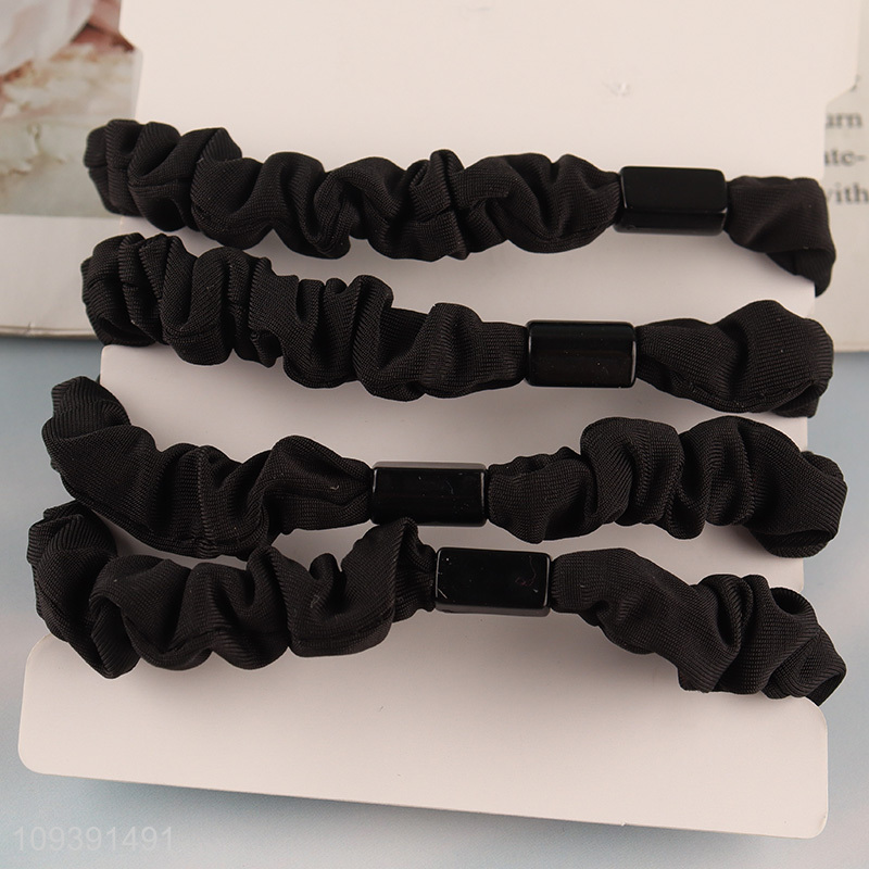 New style black polyester hair bands hair rope