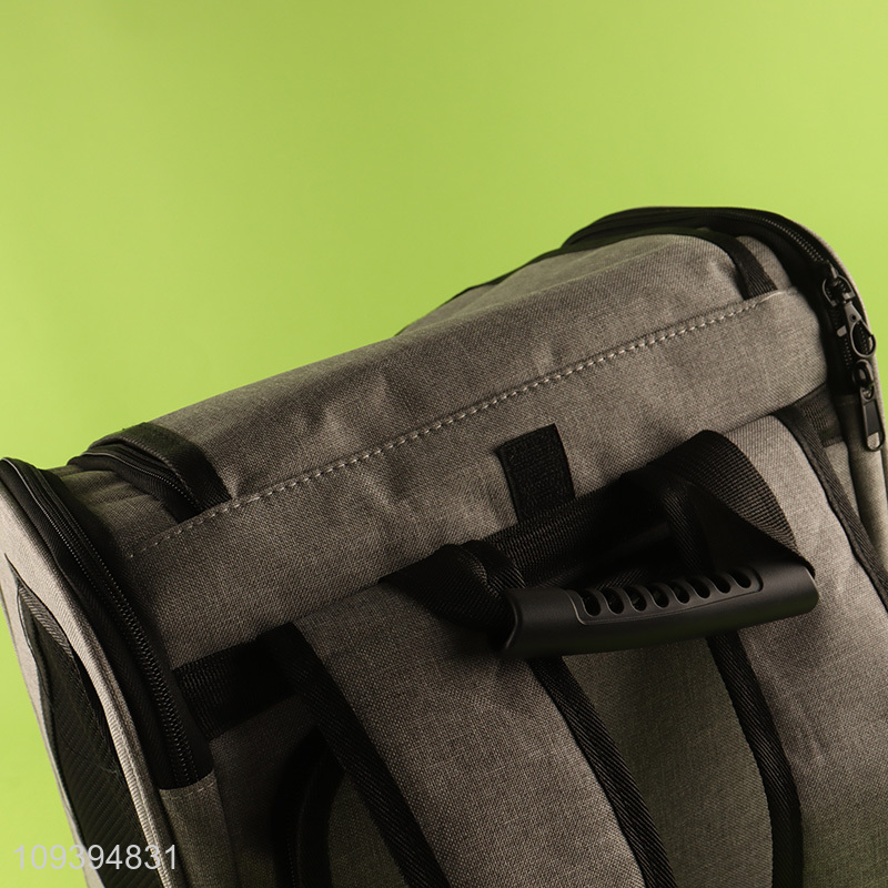 Good selling portable lightweight black pet carrier bag