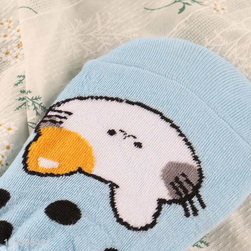Good price polyester anti-slip cartoon animal boat socks