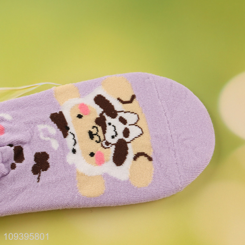 Hot items charming cartoon animal polyester boat socks