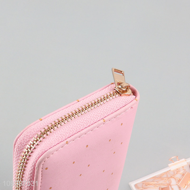 New style pink cute girls short wallet for sale