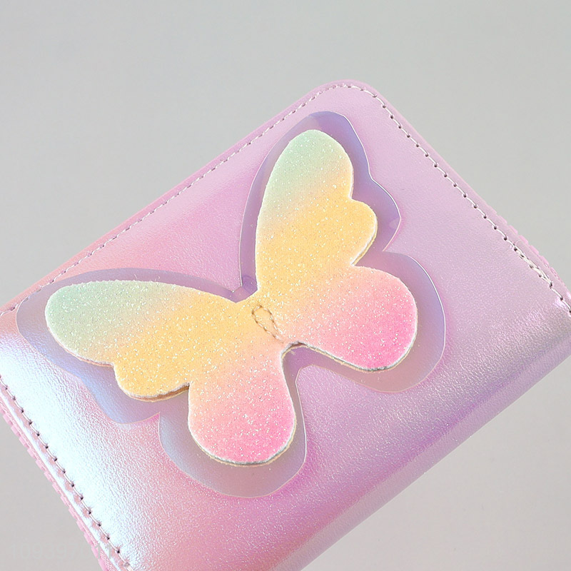 Best selling cute patchwork short wallet for girls