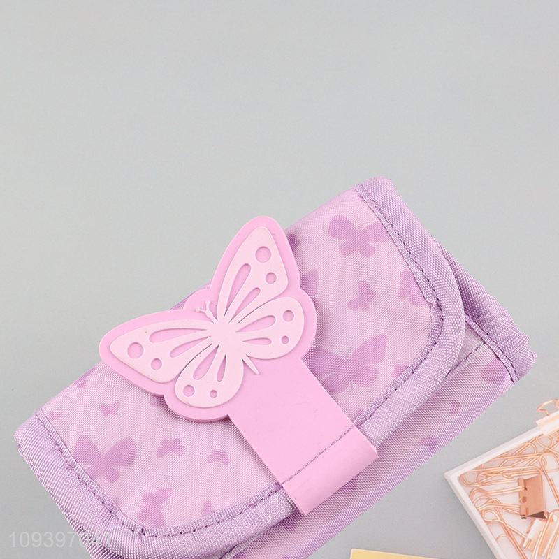 Best quality purple butterfly girls wallet for sale