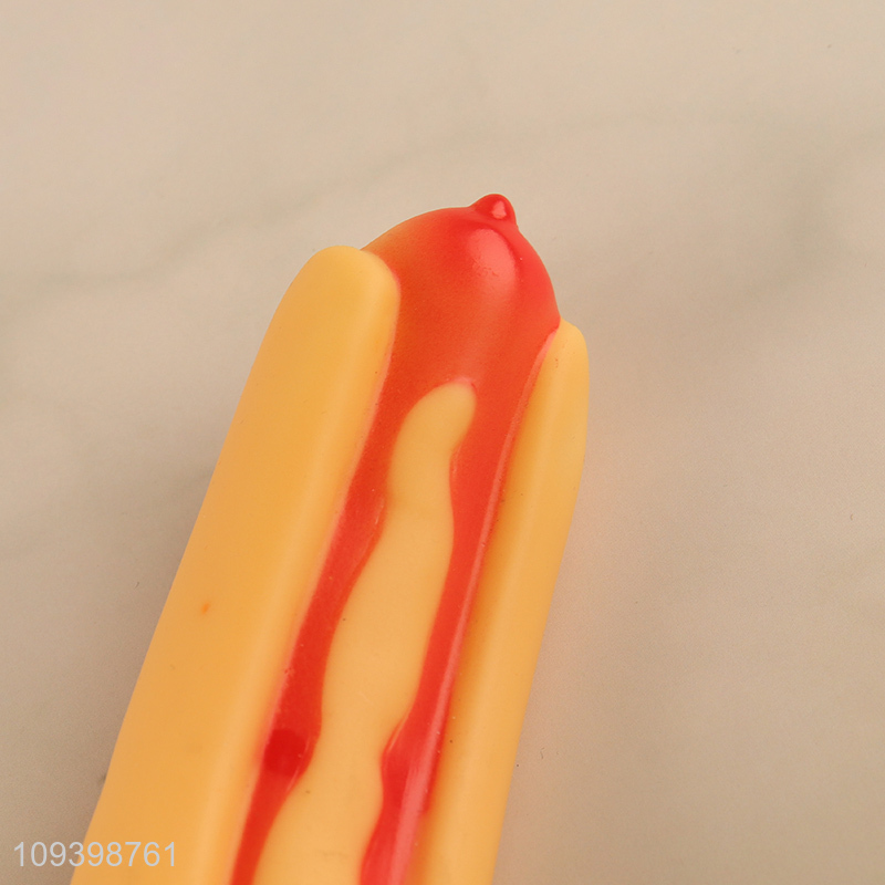 Good sale pet hot dog shaped toy teething toys