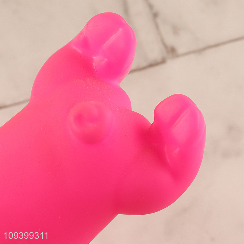 Top products pet lying pig squeaky toy for dogs