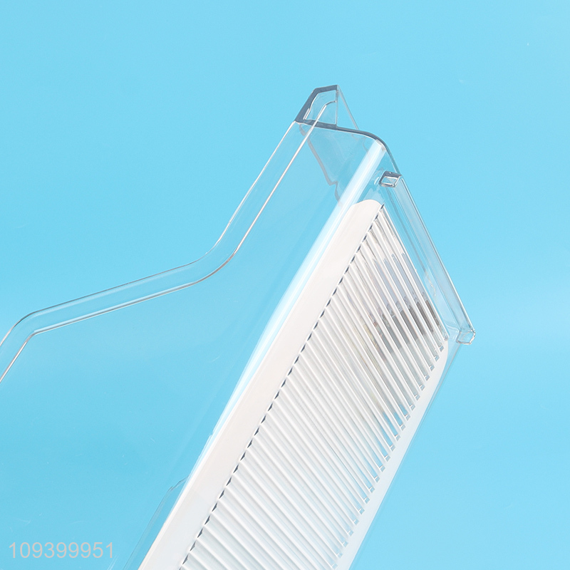 Hot selling transparent oblique opening storage box for fridge