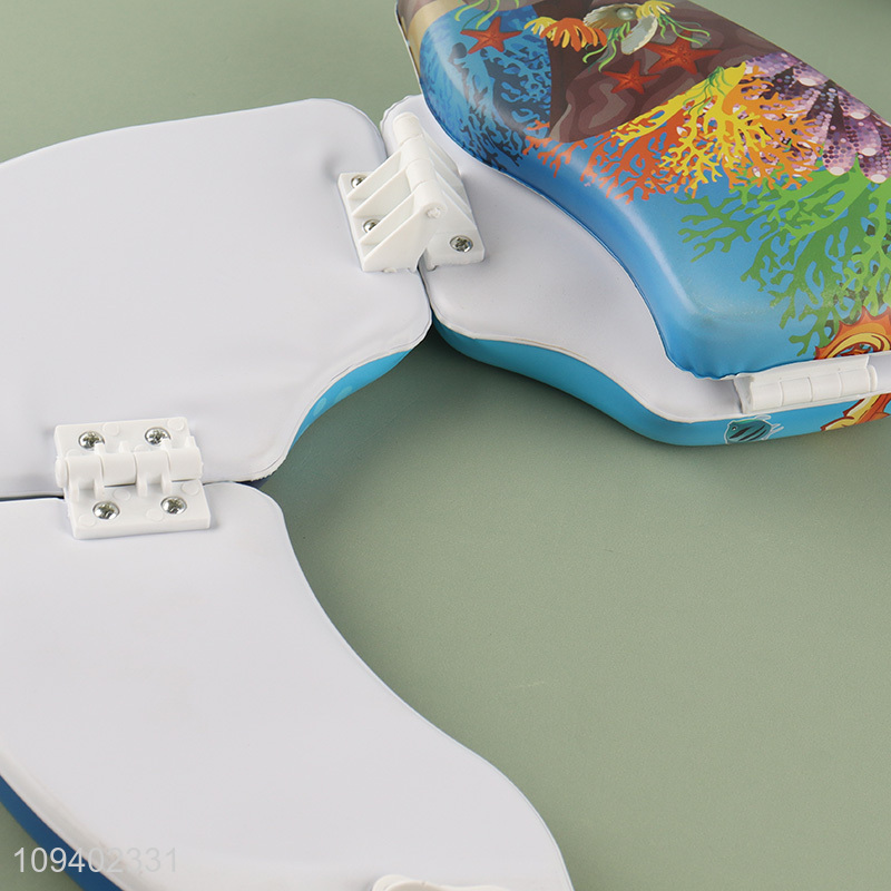 Top quality padded folding travel potty seat with ocean print