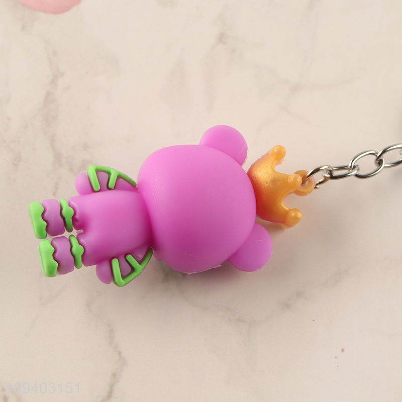 Top sale multicolor silicone key chain key rings