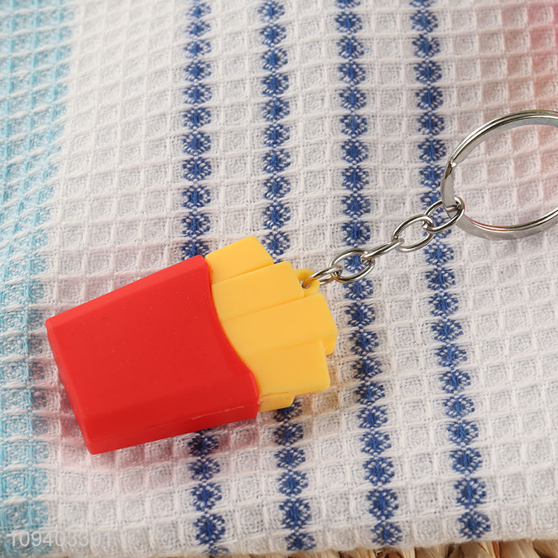 Best quality food series silicone key chain key rings