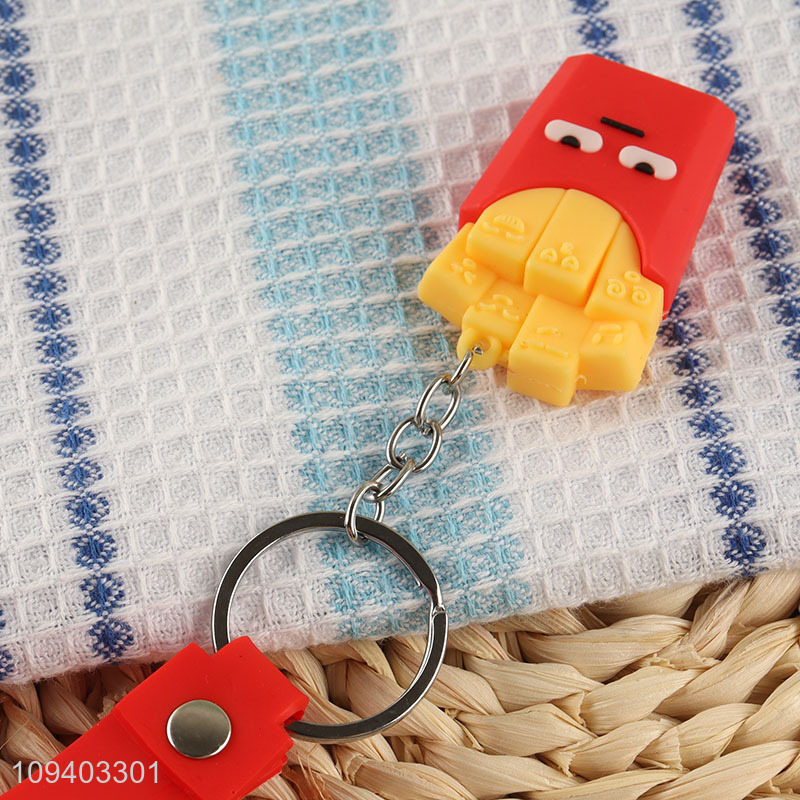 Best quality food series silicone key chain key rings