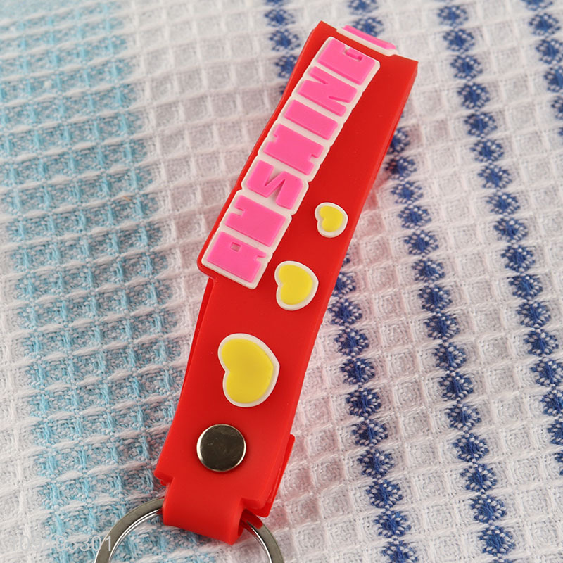 Best quality food series silicone key chain key rings