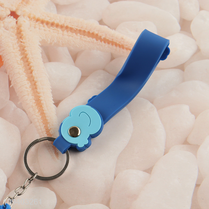 Popular products cute silicone key chain key rings