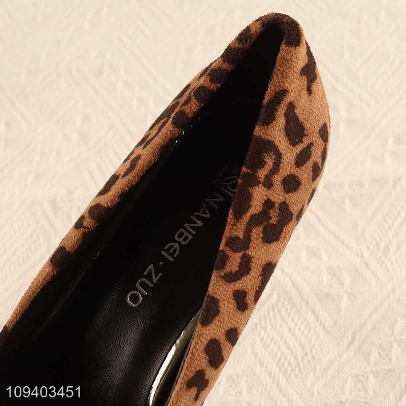 Factory supply fashion women's leopard print pumps