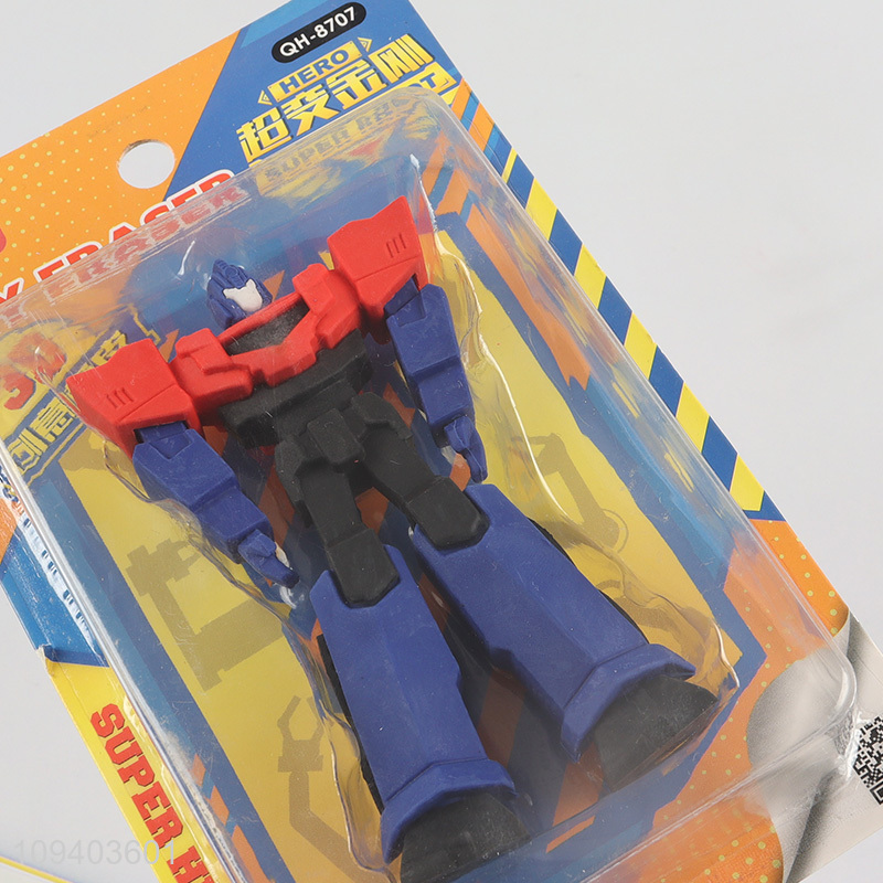Top quality super hero 3d eraser for school students