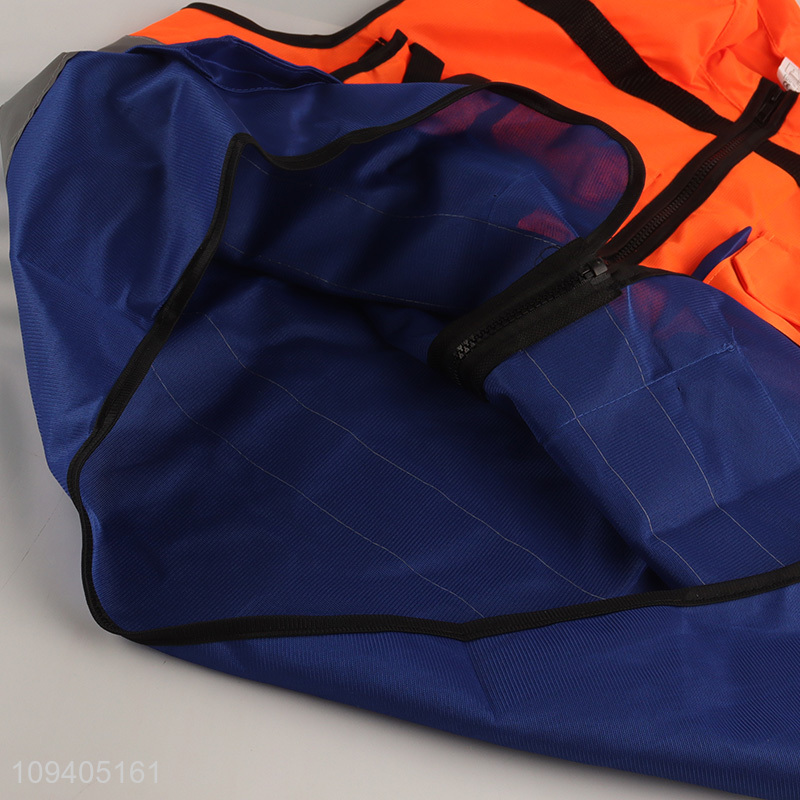 Online wholesale safety vest with multiple pockets and reflective strips