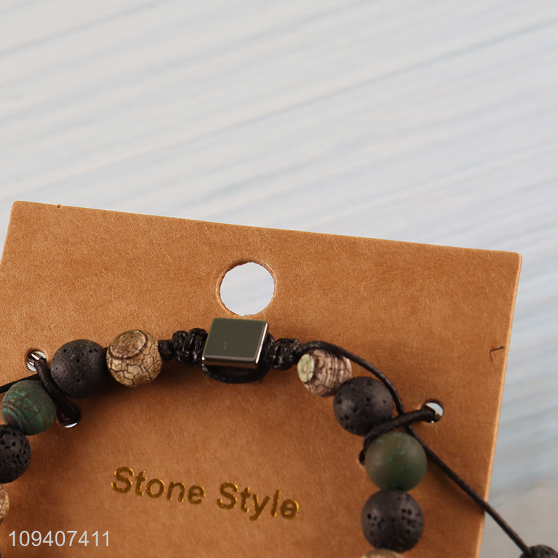 Good sale fashion men women stone bracelet stone jewelry