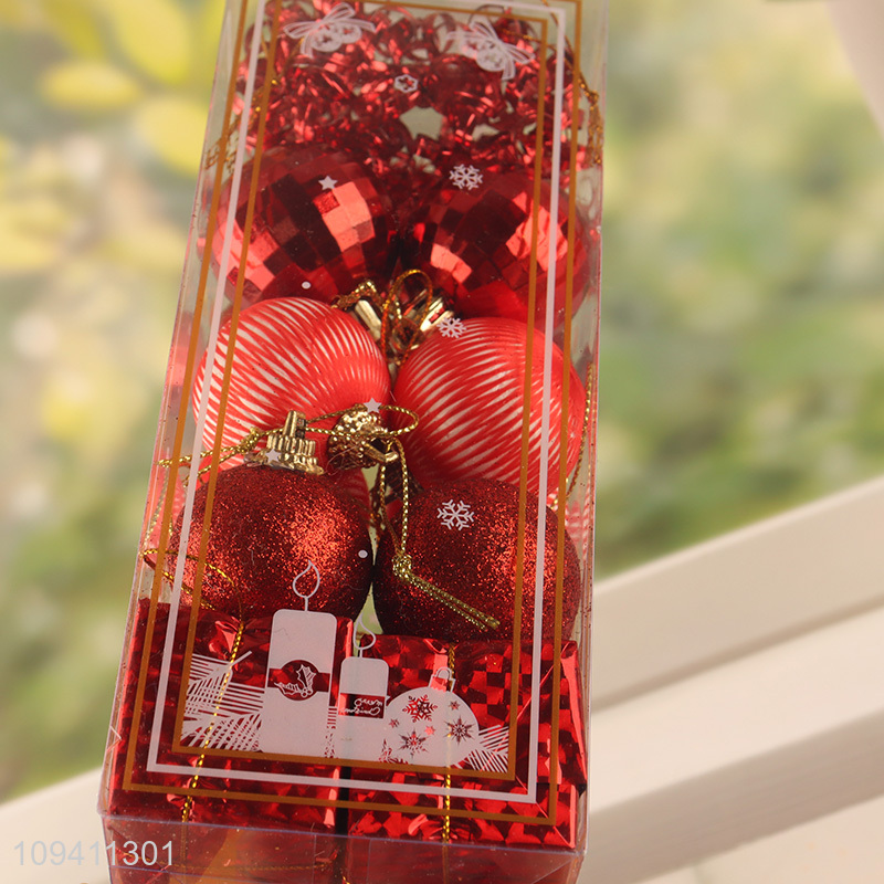 Popular products red Christmas ball christmas hanging ornaments