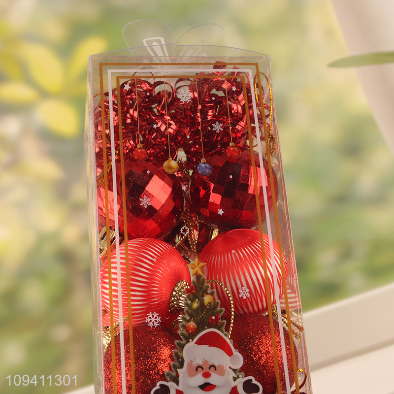 Popular products red Christmas ball christmas hanging ornaments
