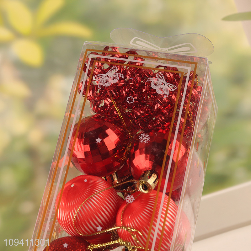 Popular products red Christmas ball christmas hanging ornaments
