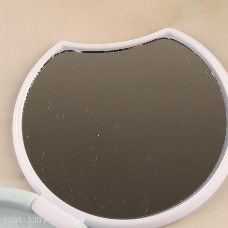 Hot items round makeup mirror with hair comb
