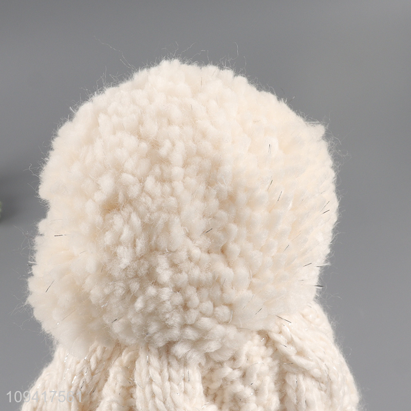 Best quality knitted hat earflap hat for girls