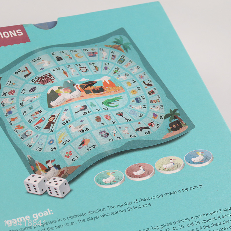 New product children educational goose chess board games