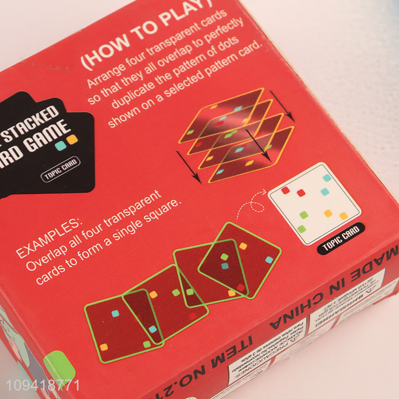Low price square stacked card game board game
