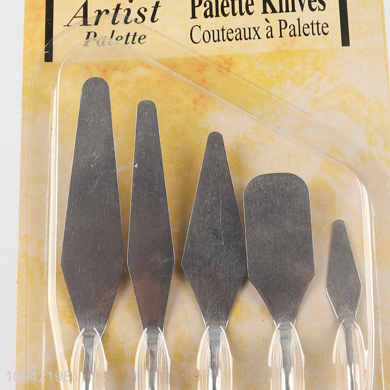 Good selling 5pcs art supplies palette knife set