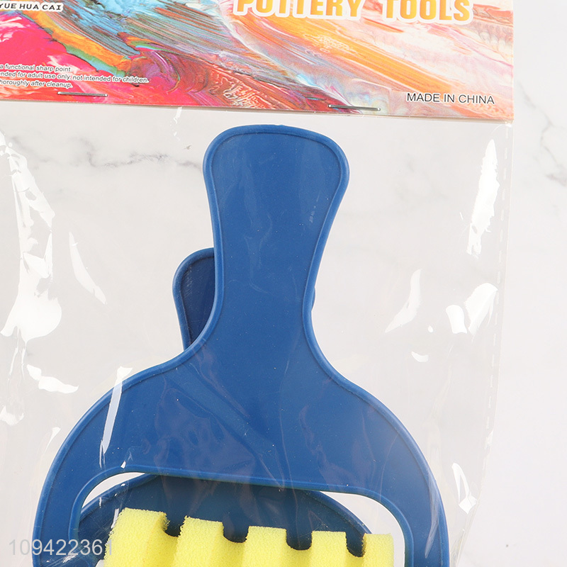 Good quality 2pcs sponge roller set for pottery craft