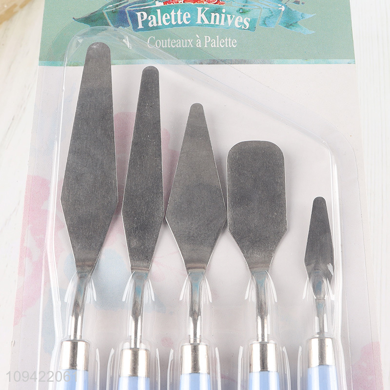 Factory direct sale 5pcs plastic palette knife set